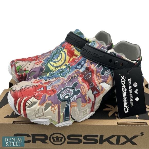 Crosskix 2.0 NYC Graffiti A Water Boat Shoes Unisex Colorful NEW-NIB!! - Picture 7 of 14